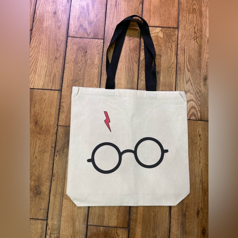 Harry Potter Glasses Scar Reusable Canvas Tote Bag